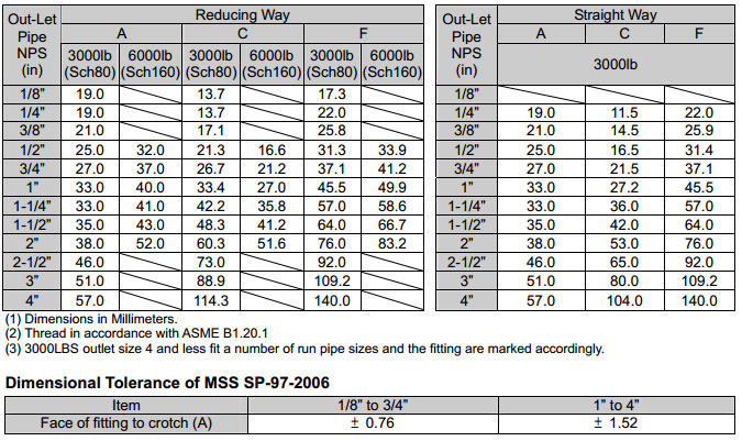 ASME B16.11 Threaded Branch Outlet 