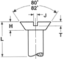 Flat Head Undercut Screws